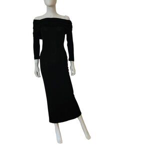 Vintage Sophie Sitbon Black Cowl Neck Gown